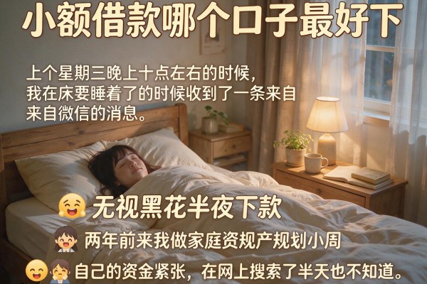小额借款哪个口子最好下，条列五个无视黑花半夜下款的网贷app
