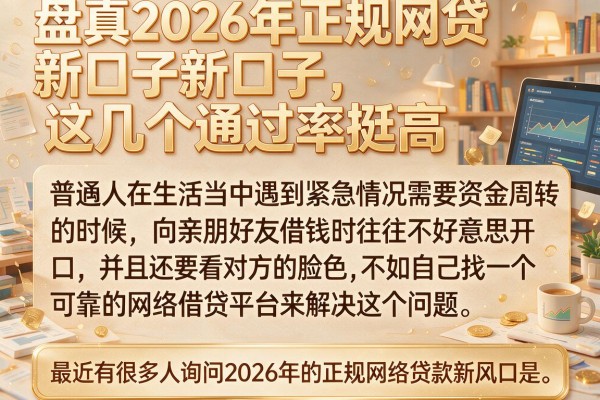盘点2026年正规网贷新口子，这几个通过率挺高