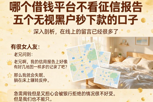 哪个借钱平台不看征信报告,深入剖析五个无视黑户秒下款的口子