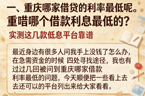 重庆哪个借款利息最低的？实测这几款低息平台靠谱