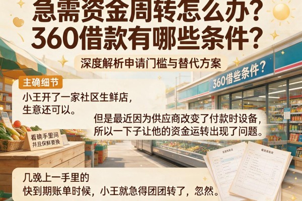 急需资金周转怎么办？360借款有哪些条件？深度解析申请门槛与替代方案