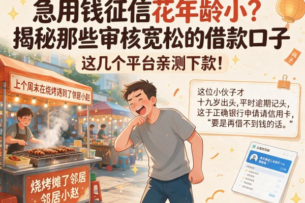 急用钱征信花年龄小？揭秘那些审核宽松的借款口子，这几个平台亲测下款！