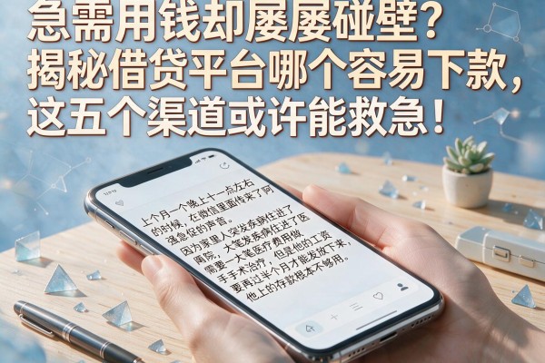急需用钱却屡屡碰壁？揭秘借贷平台哪个容易下款，这五个渠道或许能救急！