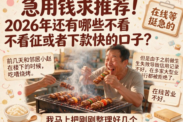 急用钱求推荐!2026年还有哪些不看征信或者下款快的口子?在线等挺急的