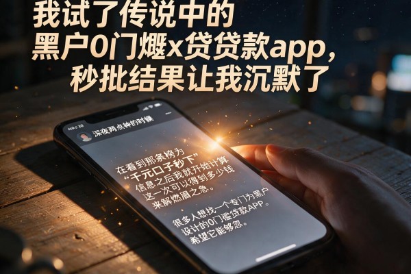 我试了传说中的黑户0门槛贷款app，秒批结果让我沉默了