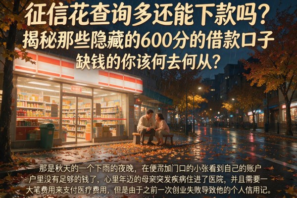征信花查询多还能下款吗？揭秘那些隐藏的600分的借款口子，缺钱的你该何去何从？