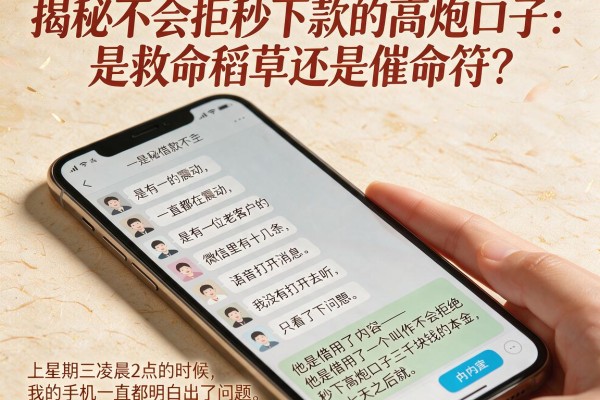 揭秘不会拒秒下款的高炮口子：是救命稻草还是催命符？