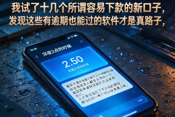 我试了十几个所谓容易下款的新口子，发现这些有逾期也能过的软件才是真路子