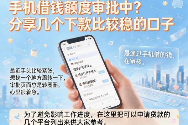 手机借钱额度审批中？分享几个下款比较稳的口子