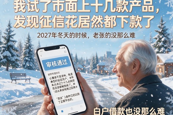 我试了市面上十几款产品，发现征信花居然都下款了，白户借款也没那么难