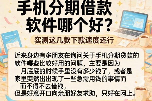 手机分期借款软件哪个好？实测这几款下款速度还行