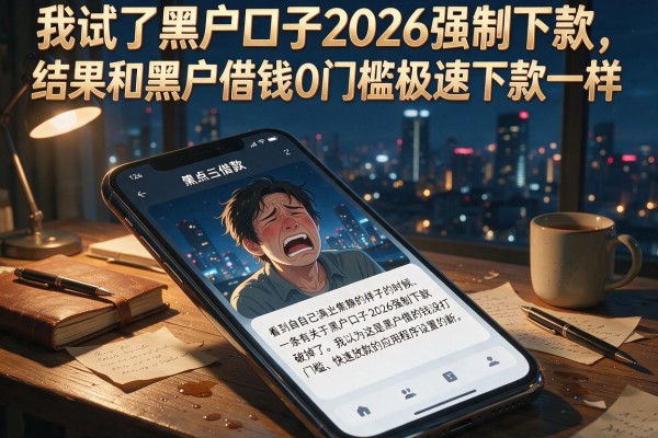 我试了黑户口子2026强制下款，结果和黑户借钱0门槛极速下款app宣传的完全不一样