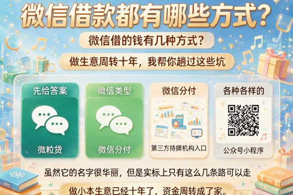 微信借款都有哪些方式？做生意周转十年，我帮你趟过这些坑