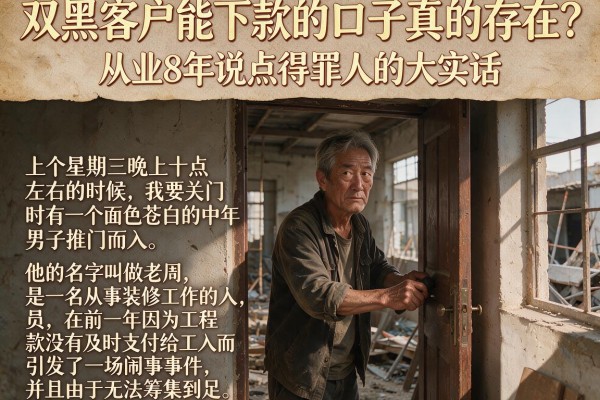 双黑客户能下款的口子真的存在？从业8年说点得罪人的大实话