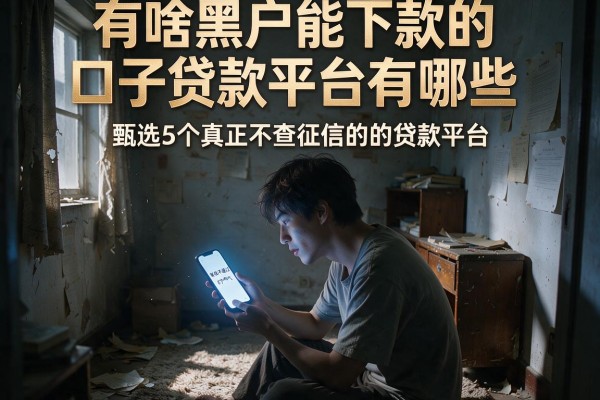 有啥黑户能下款的口子贷款平台有哪些，甄选5个真正不查征信的贷款平台