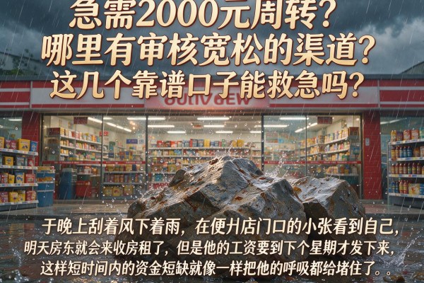急需2000元周转？哪里有审核宽松的渠道？这几个靠谱口子能救急吗？