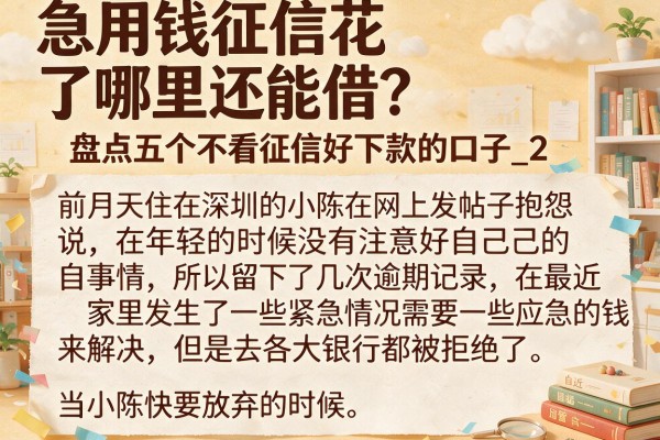 急用钱征信花了哪里还能借？盘点五个不看征信好下款的口子_2