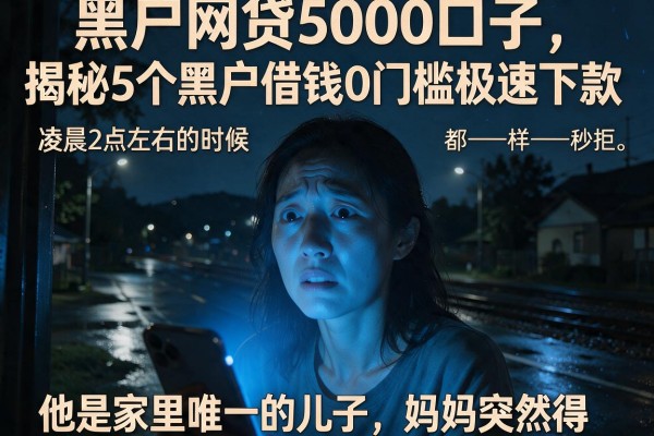 黑户网贷5000口子，揭秘5个黑户借钱0门槛极速下款app