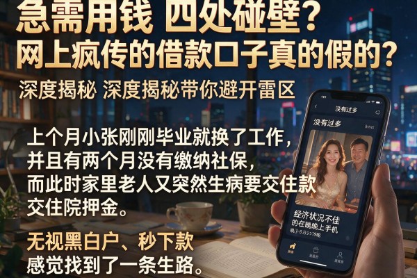 急需用钱四处碰壁？网上疯传的借款口子真的假的？深度揭秘带你避开雷区
