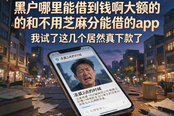 黑户哪里能借到钱啊大额的和不用芝麻分能借的app，我试了这几个居然真下款了