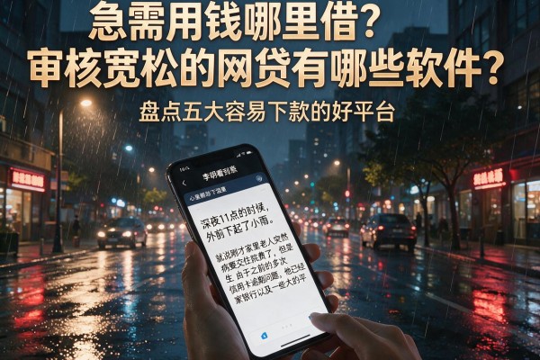 急需用钱哪里借？审核宽松的网贷有哪些软件？盘点五大容易下款的好平台