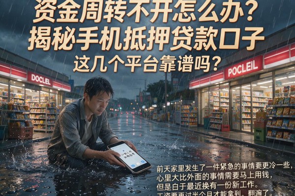 资金周转不开怎么办？揭秘手机抵押贷款口子，这几个平台靠谱吗？