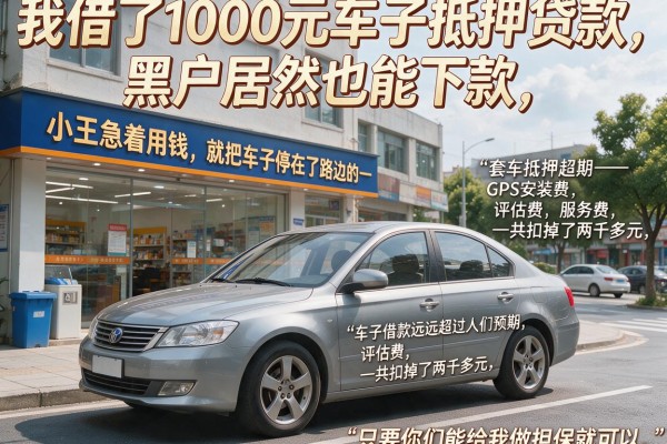 我借了1000元车子抵押贷款，黑户居然也能下款，但背后的套路让我彻底醒悟