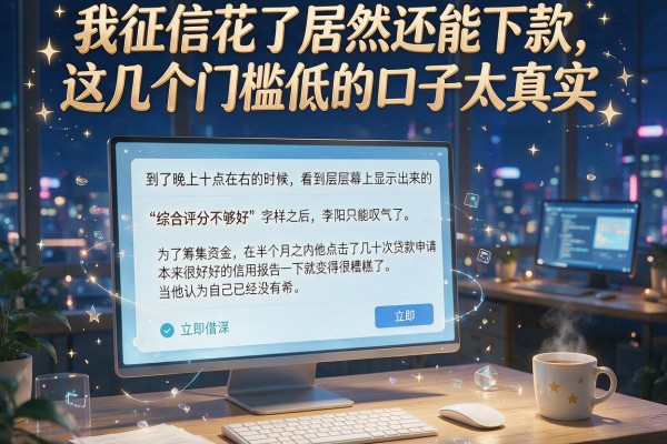我征信花了居然还能下款，这几个门槛低的口子太真实
