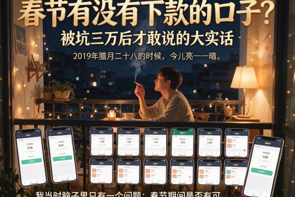 春节有没有下款的口子？被坑三万后才敢说的大实话