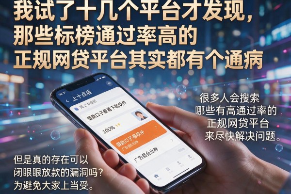 我试了十几个平台才发现，那些标榜通过率高的正规网贷平台其实都有个通病