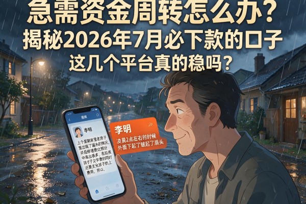 急需资金周转怎么办?揭秘2026年7月必下款的口子,这几个平台真的稳吗?