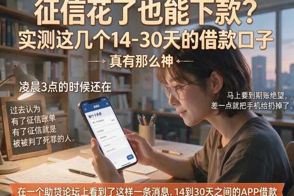 征信花了也能下款？实测这几个14-30天的借款口子，真有那么神