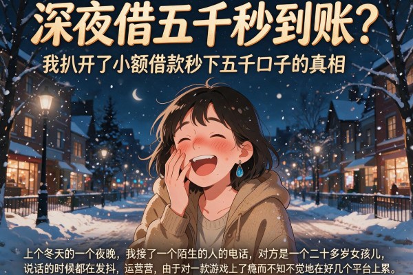 深夜借五千秒到账？我扒开了小额借款秒下五千口子的真相