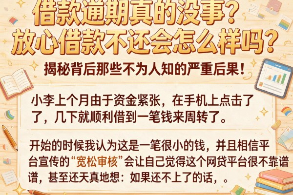 借款逾期真的没事？放心借款不还会怎么样吗？揭秘背后那些不为人知的严重后果！