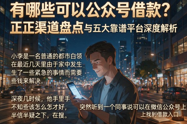 有哪些可以公众号借款?正规渠道盘点与五大靠谱平台深度解析