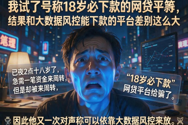 我试了号称18岁必下款的网贷平台，结果和大数据风控能下款的平台差别这么大