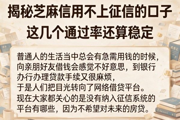 揭秘芝麻信用不上征信的口子，这几个通过率还算稳定