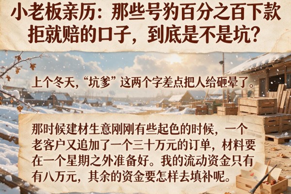 小老板亲历：那些号称百分之百下款拒就赔的口子，到底是不是坑？