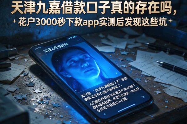 天津九嘉借款口子真的存在吗，花户3000秒下款app实测后发现这些坑