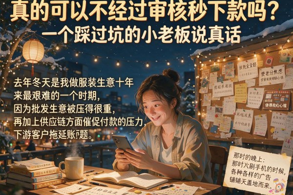 真的可以不经过审核秒下款吗？一个踩过坑的小老板说真话