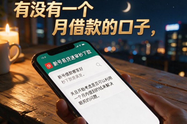 有没有一个月借款的口子，整合五个新号易贷速审秒下款app
