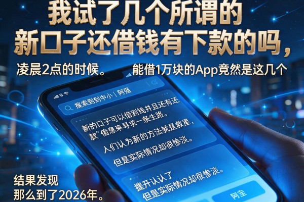 我试了几个所谓的新口子还借钱有下款的吗，结果发现能借1万块的App竟然是这几个