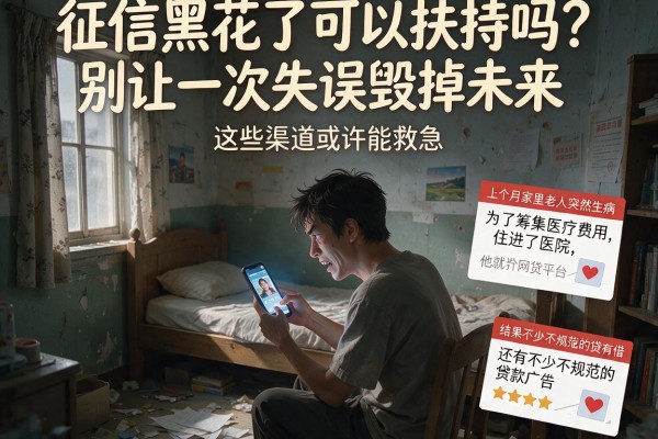 征信黑花了可以扶持吗？别让一次失误毁掉未来，这些渠道或许能救急