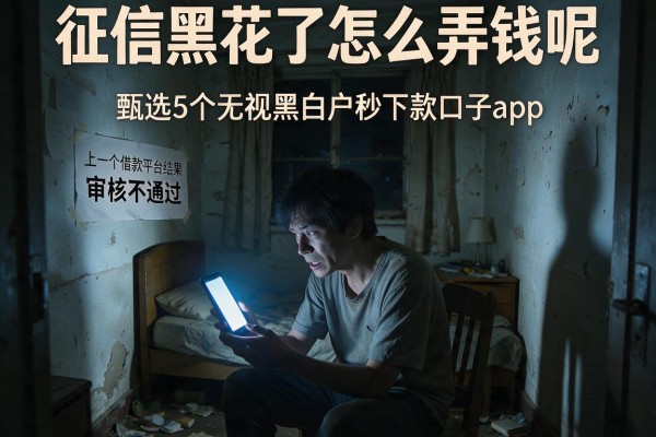 征信黑花了怎么弄钱呢，甄选5个无视黑白户秒下款口子app