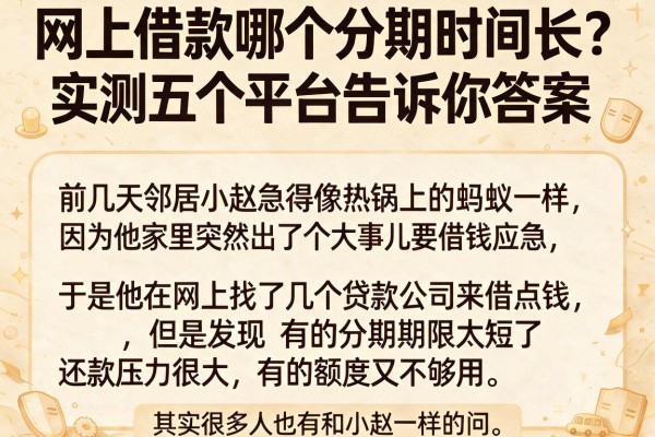 网上借款哪个分期时间长？实测五个平台告诉你答案