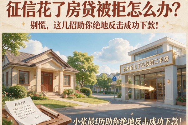征信花了房贷被拒怎么办?别慌,这几招助你绝地反击成功下款!