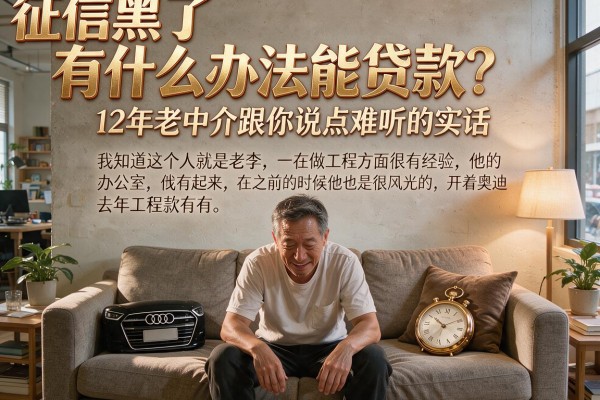 征信黑了有什么办法能贷款?12年老中介跟你说点难听的实话