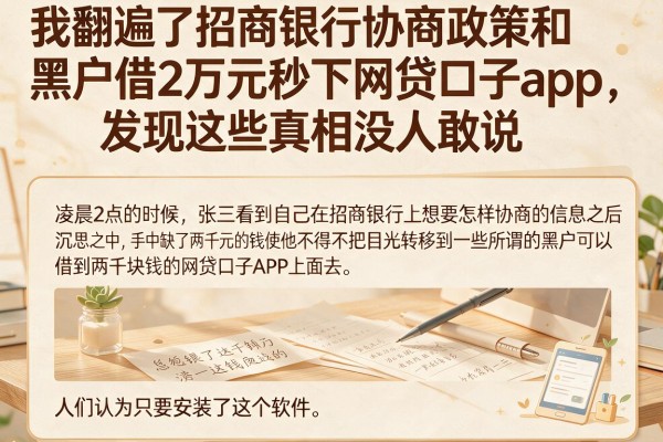 我翻遍了招商银行协商政策和黑户借2万元秒下网贷口子app，发现这些真相没人敢说