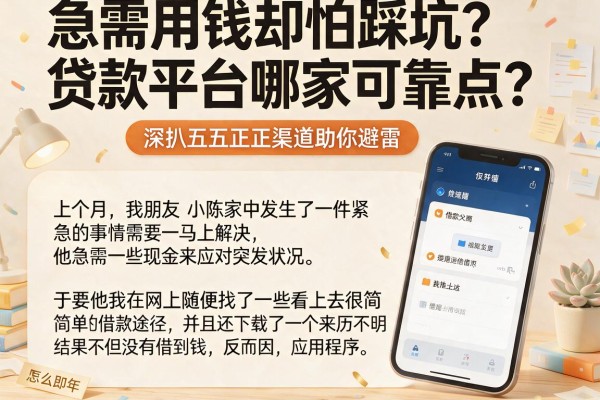 急需用钱却怕踩坑？贷款平台哪家可靠点？深扒五大正规渠道助你避雷