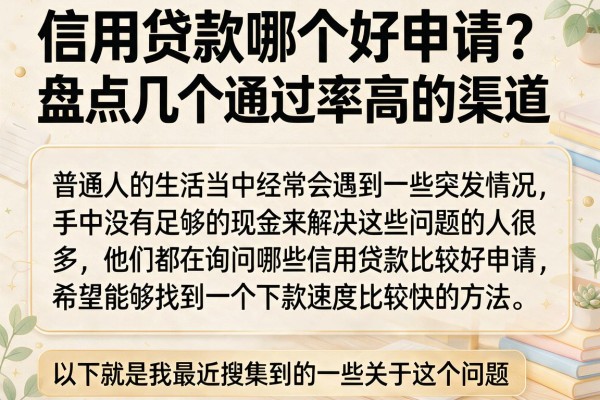 信用贷款哪个好申请？盘点几个通过率高的渠道